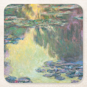 Vatten Lily Pond, Monet Underlägg Papper Kvadrat