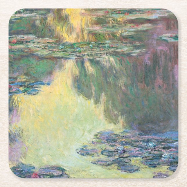 Vatten Lily Pond, Monet Underlägg Papper Kvadrat (Framsidan)
