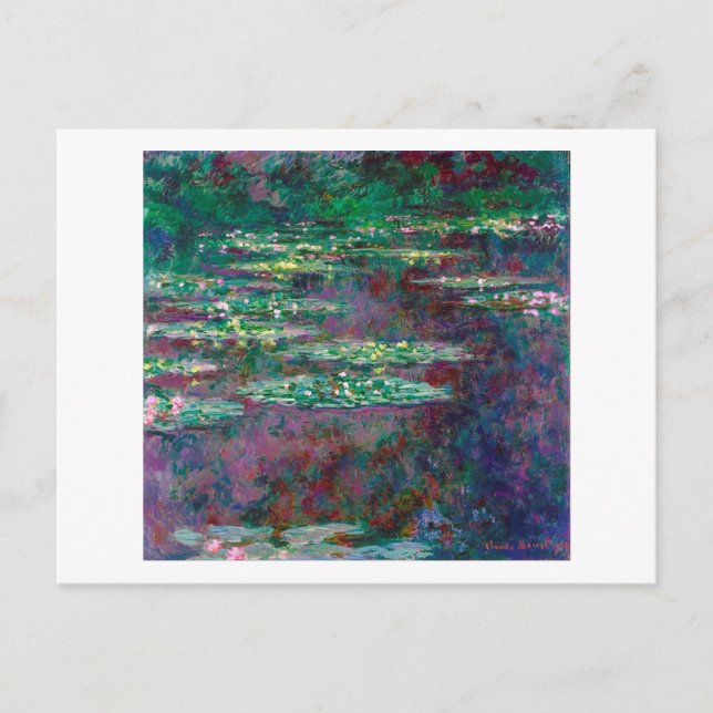Vatten Lily Pond, Monet Vykort (Framsida)