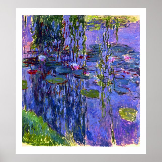 Vatten Lily Pond Refletions Claude Monet Fine Art Poster (Framsidan)