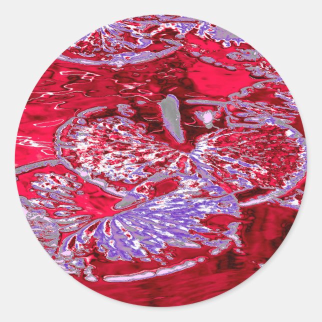 VATTEN LILY POND RUNT KLISTERMÄRKE (Framsida)