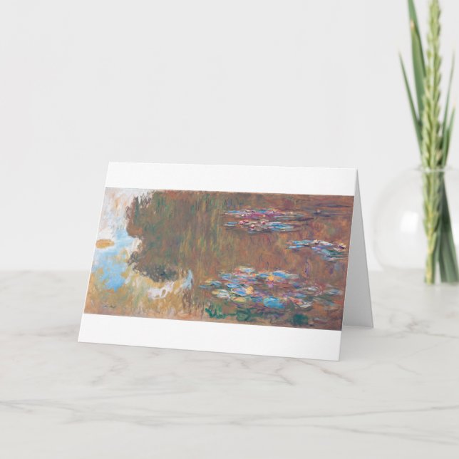 Vatten Lily Pond vid Giverny, Claude Monet Kort (Framsida)
