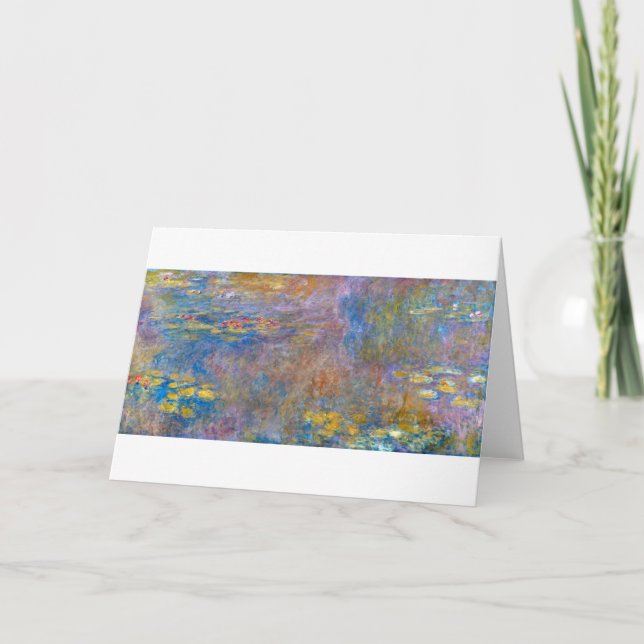 Vatten Lily Pond vid Giverny, Claude Monet Kort (Framsida)