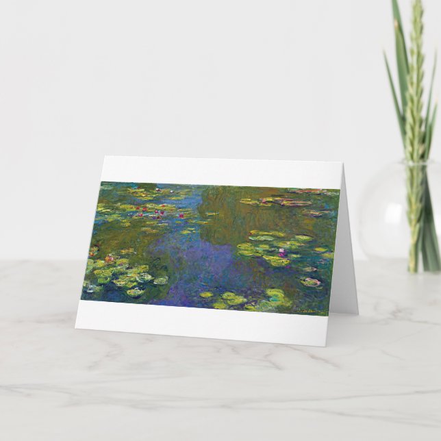 Vatten Lily Pond vid Giverny, Claude Monet Kort (Framsida)