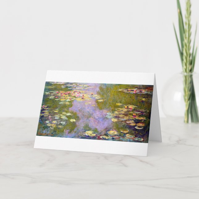Vatten Lily Pond vid Giverny, Claude Monet Kort (Framsida)