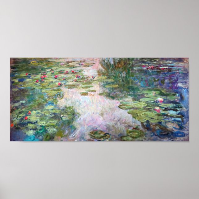 Vatten Lily Pond vid Giverny, Claude Monet Poster (Framsidan)