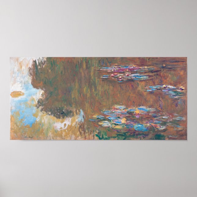 Vatten Lily Pond vid Giverny, Claude Monet Poster (Framsidan)