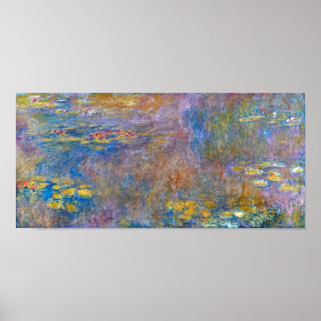 Vatten Lily Pond vid Giverny, Claude Monet Poster (Framsidan)