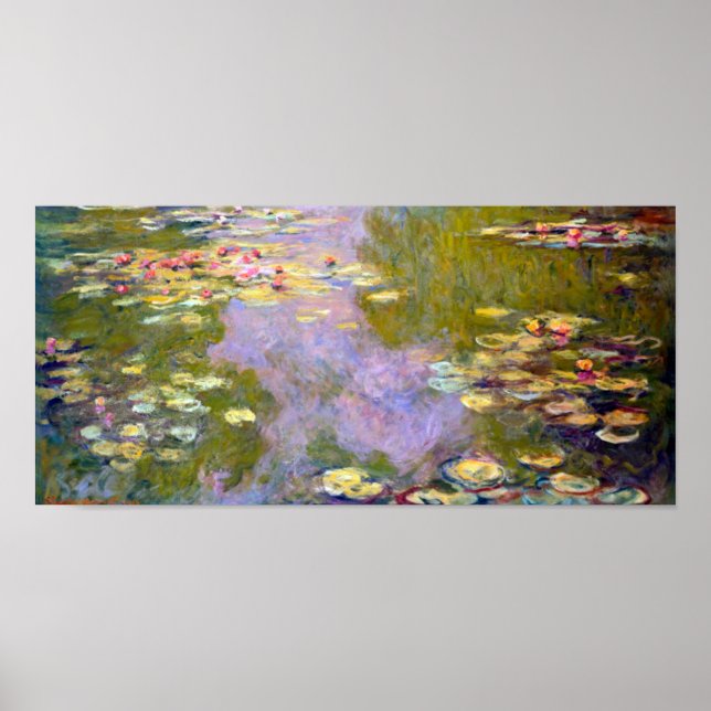 Vatten Lily Pond vid Giverny, Claude Monet Poster (Framsidan)
