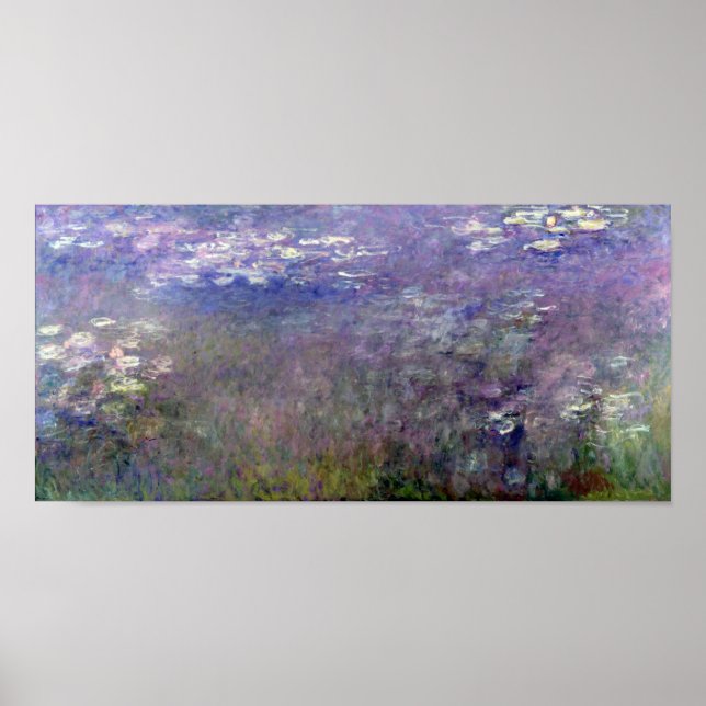 Vatten Lily Pond vid Giverny, Claude Monet Poster (Framsidan)