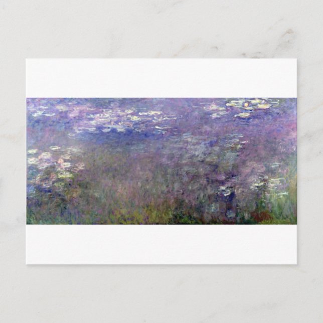 Vatten Lily Pond vid Giverny, Claude Monet Vykort (Framsida)