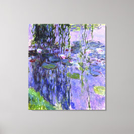 Vatten Lily Pond Violet Reflection Impressionism Canvastryck
