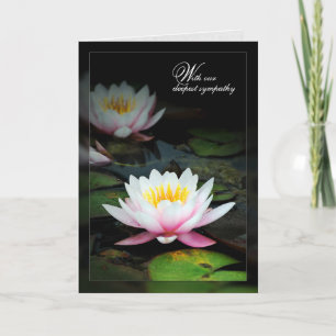 Vatten Lily reflekterar sympati Kort