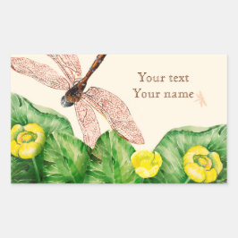 vatten-lily rektangulärt klistermärke