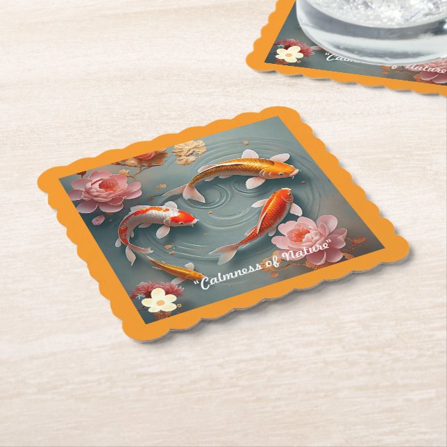 vatten Lily Serenity Underlägg Papper (Vinklad)