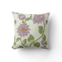 Vatten Lily Trailing Blommigt Pillow