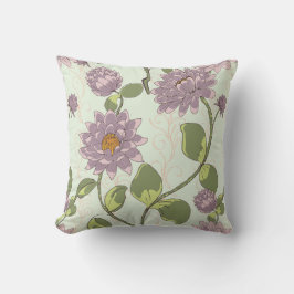 Vatten Lily Trailing Blommigt Pillow Kudde