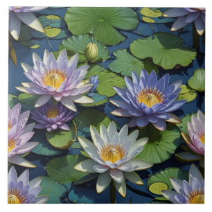 Vatten Lily-vibrationsblomman Kakelplatta