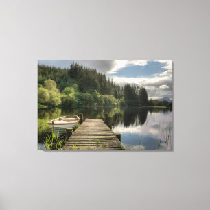 Vatten Loch Ard Trossachs nationalpark Canvastryck