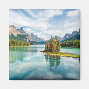 Vatten Maligne Sjö, Jasper National Park, Kanada Magnet