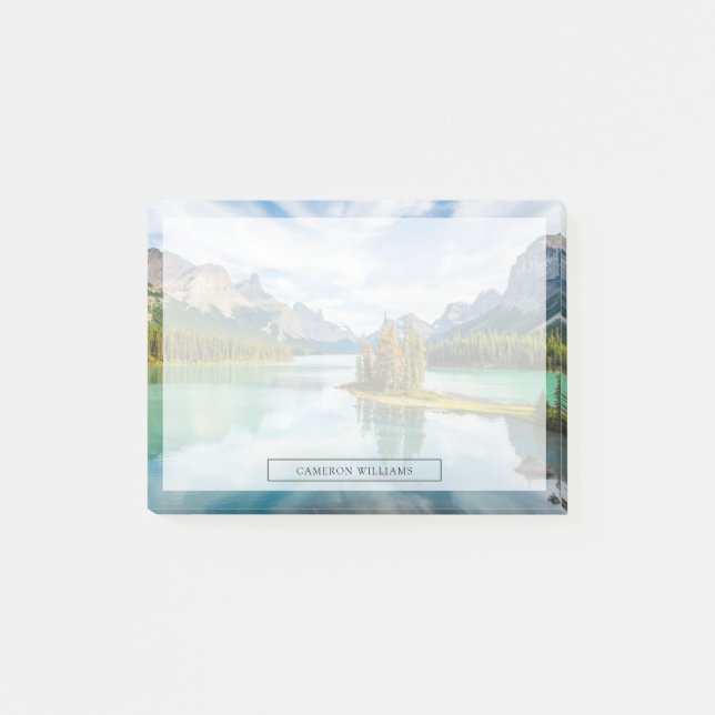 Vatten | Maligne Sjö, Jasper National Park, Kanada Post-it Block (Framsida)