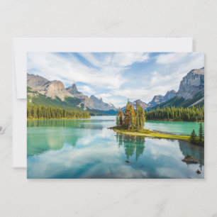Vatten   Maligne Sjö, Jasper National Park, Kanada Tack Kort