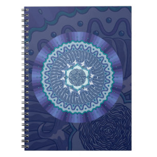 Vatten Mandala bärbar dator Anteckningsbok Med Spiral