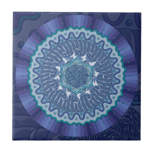 Vatten Mandala Tile Kakelplatta