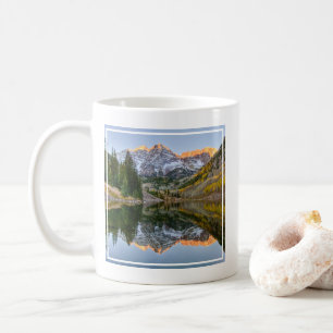 Vatten Maron Klockor Sjö Aspen Träd Kaffemugg