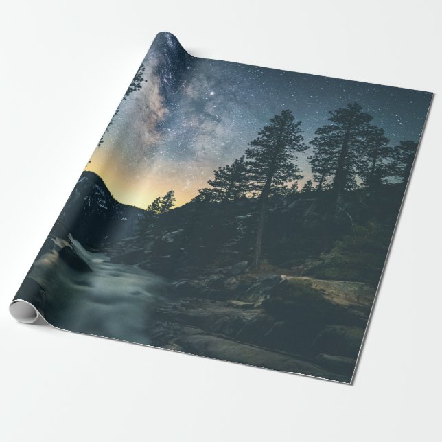 VATTEN MELLAN TRÄD PRESENTPAPPER (Utrullad)