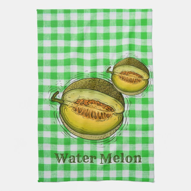 Vatten melon plaid Kitchen Towel Kökshandduk (Vertikal)