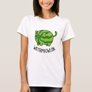 Vatten-meow-lon Funny Watermelon Cat Pun T Shirt