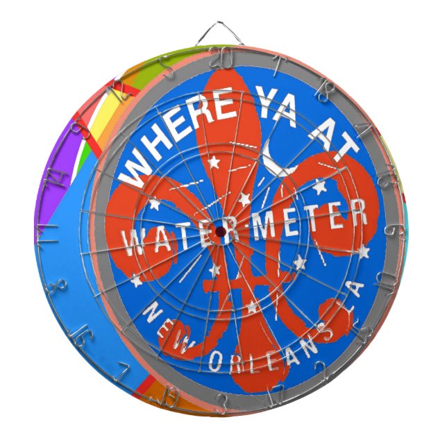 Vatten Meter Abstrakt New Orleans Darttavla (Framsidan)