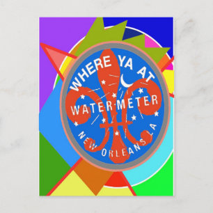 Vatten Meter Abstrakt New Orleans Vykort