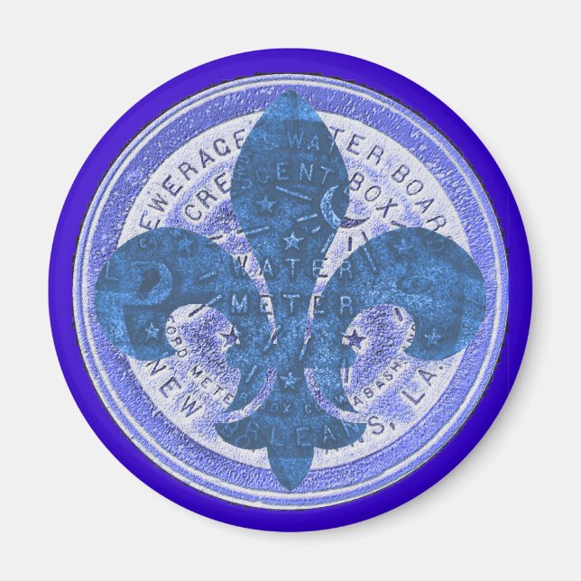 Vatten Meter Fleur De Lis Magnet (Framsidan)