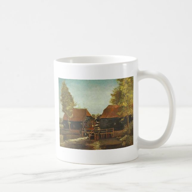 Vatten Mill at Kollen Near Nuenen 1884, Van Gogh Kaffemugg (Höger)