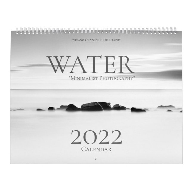 Vatten, minimalistisk fotografikalender 2022 kalender (Omslag)