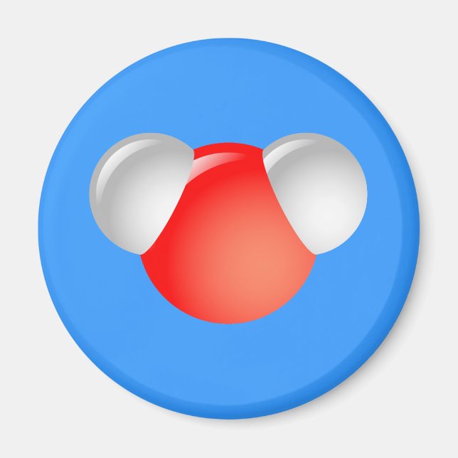 Vatten Molecule H2O Magnet (Framsidan)