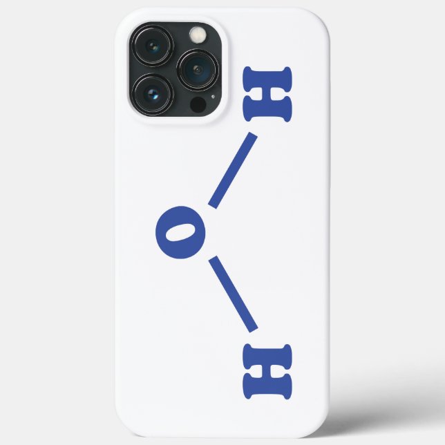 Vatten Molekylär kemisk formel (Baksida)