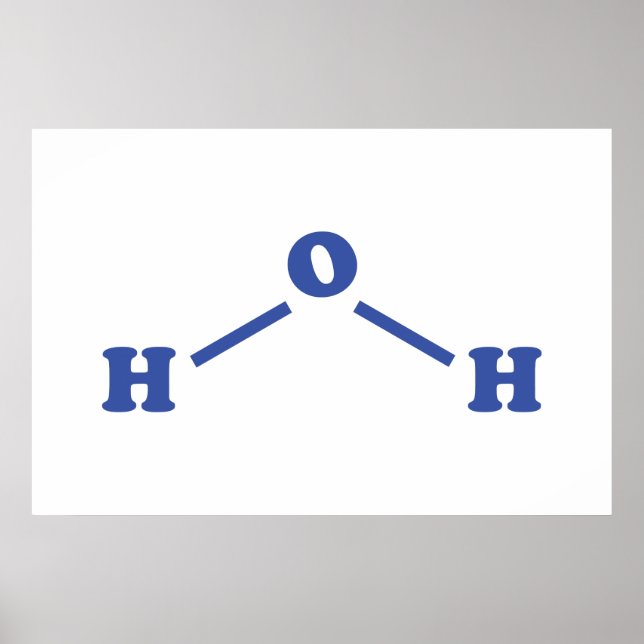 Vatten Molekylär kemisk formel Poster (Framsidan)