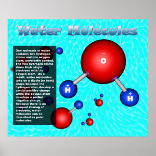 Vatten molekyler poster