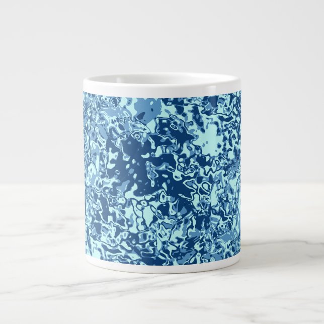 Vatten mönster 1 Black BG Jumbo Mugg (Framsidan)