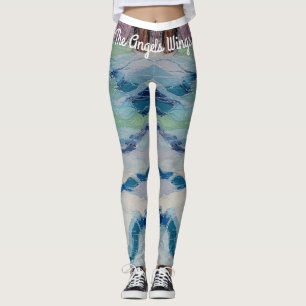 Vatten-mönstrade balkar, Angels Vinge Leggings