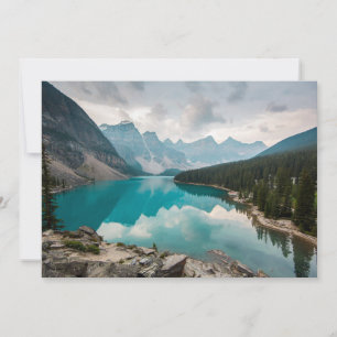Vatten Moraine Lake Alberta Kanada Tack Kort