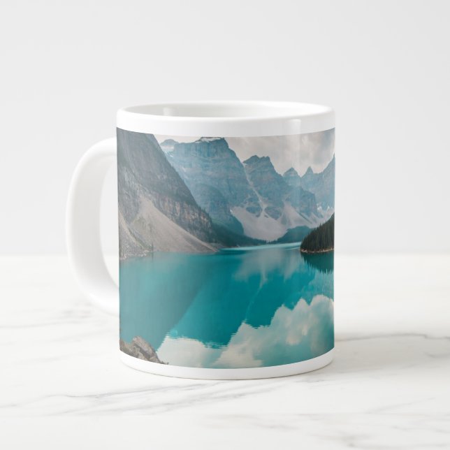 Vatten | Moraine Sjö Alberta Kanada Jumbo Mugg (Framsida vänster)