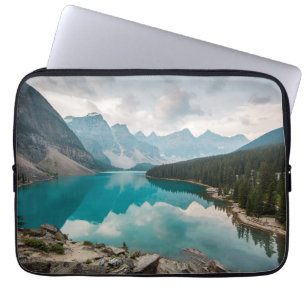 Vatten Moraine Sjö Alberta Kanada Laptop Fodral