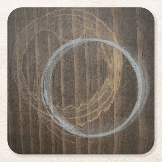 Vatten Nedfläckad Underlägg Papper Kvadrat (Framsidan)