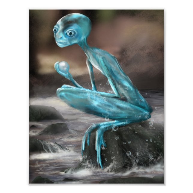 vatten nymph / sprite poster / skriva ut (Framsidan)