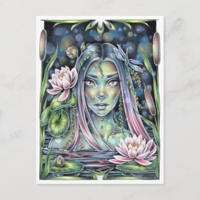 Vatten Nymph Vykort (Framsida)