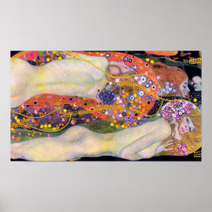 Vatten Nymphs 2 Gustav Klimt Poster